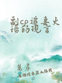 副cp追妻火葬场的现言