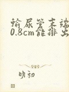 输尿管末端结石0.8cm能排出来吗