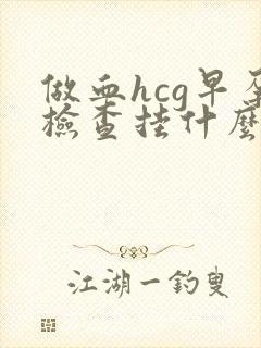 做血hcg早孕检查挂什么科