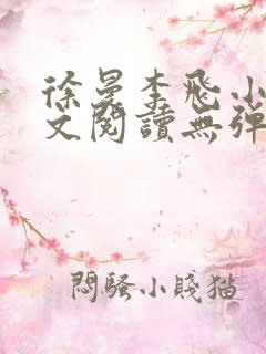 徐曼李飞小说全文阅读无弹窗