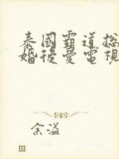 泰国霸道总裁先婚后爱电视剧