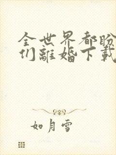 全世界都盼着我们离婚下载全本txt