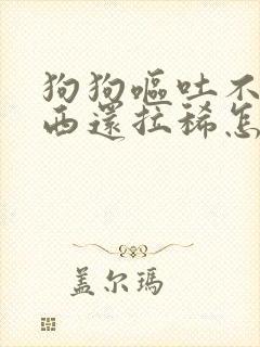 狗狗呕吐不吃东西还拉稀怎么办