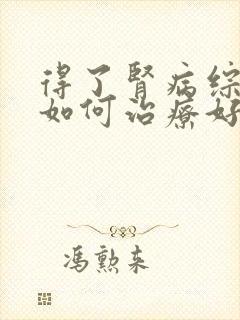 得了肾病综合症如何治疗好