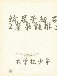 输尿管结石1.2厘米能排出吗