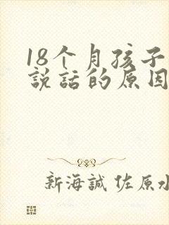 18个月孩子不说话的原因