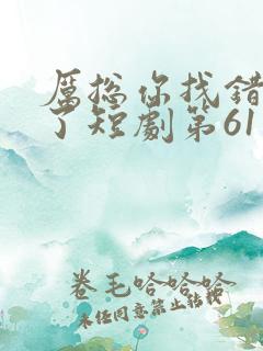 厉总你找错夫人了短剧第61集