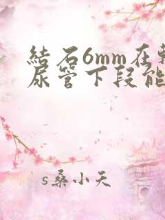 结石6mm在输尿管下段能排出来吗