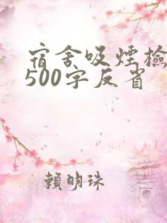 宿舍吸烟检讨书500字反省