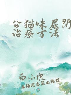 公猫咪尿闭最佳治疗方法