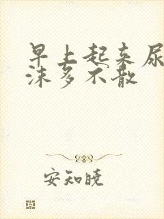 早上起来尿黄泡沫多不散