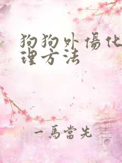 狗狗外伤化脓处理方法