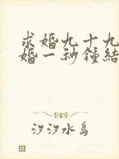求婚九十九次离婚一秒钟结局