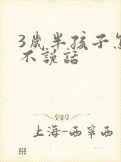 3岁半孩子怎么不说话