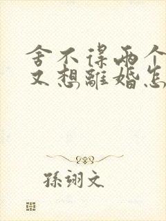 舍不得两个孩子又想离婚怎么办