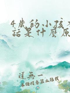 4岁的小孩不说话是什么原因