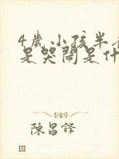 4岁小孩半夜总是哭闹是什么原因