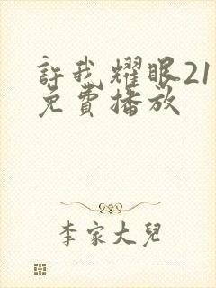 许我耀眼21集免费播放