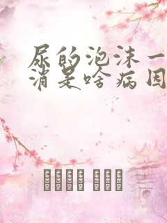 尿的泡沫一直不消是啥病因