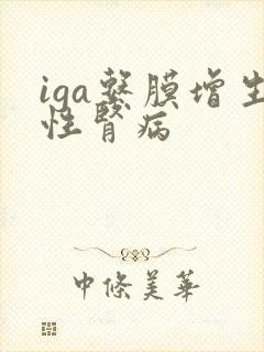 iga系膜增生性肾病