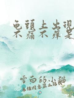 龟头上出现红点不痛不痒是怎么回事