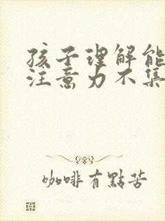 孩子理解能力差注意力不集中怎么办