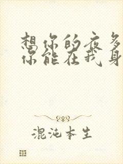 想你的夜多希望你能在我身边歌词是什么意思