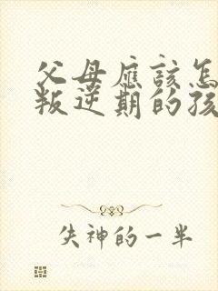 父母应该怎么对叛逆期的孩子说