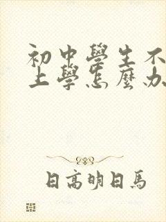 初中学生不愿意上学怎么办