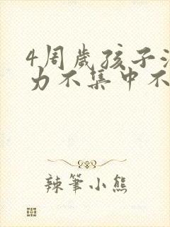 4周岁孩子注意力不集中不听指令怎么办