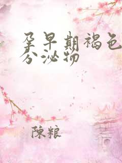 孕早期褐色絮状分泌物