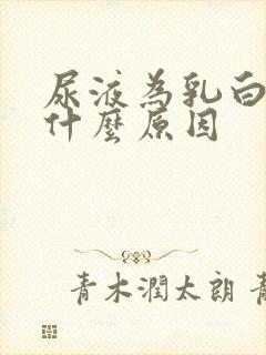 尿液为乳白色是什么原因