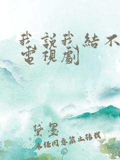 我说我结不了婚电视剧