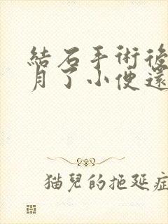 结石手术后半个月了小便还有血