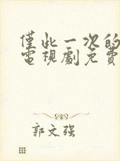 仅此一次的爱情电视剧免费观看全集