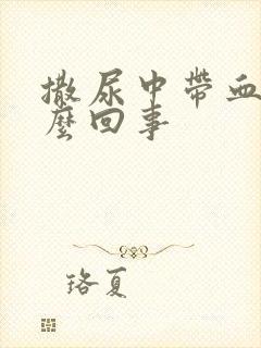 撒尿中带血是怎么回事