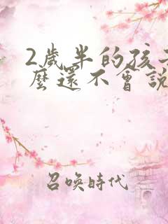 2岁半的孩子怎么还不会说话