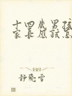 十四岁男孩叛逆家长应该怎样教导