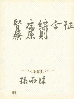 肾病综合征的治疗原则