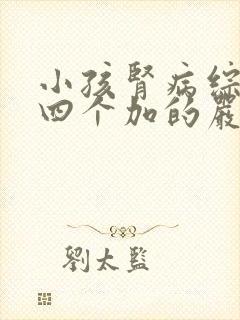 小孩肾病综合症四个加的严重性