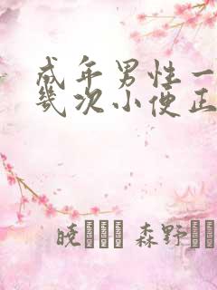 成年男性一天上几次小便正常