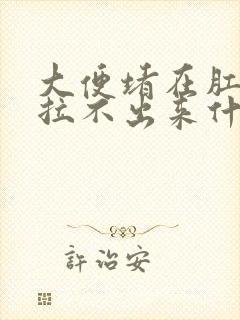 大便堵在肛门口拉不出来什么原因