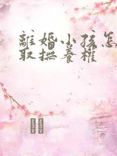 离婚小孩怎么争取抚养权