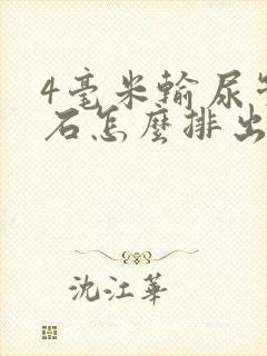 4毫米输尿管结石怎么排出去