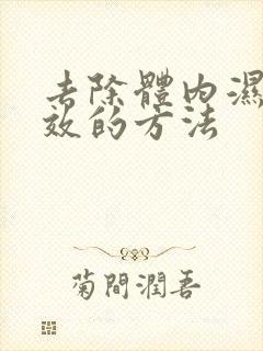 去除体内湿气有效的方法