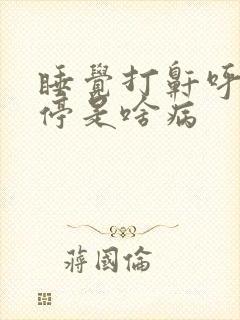 睡觉打鼾呼吸暂停是啥病