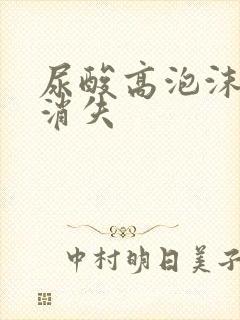 尿酸高泡沫尿不消失