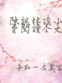 陈诚林瑶小说免费阅读全文最新章节