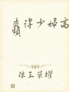 爽得少妇高潮视频