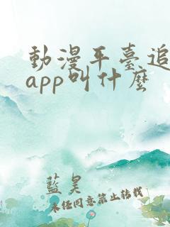 动漫平台追番的app叫什么